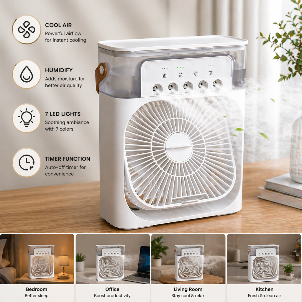 Portable Air Conditioner Fan  and Humidifier Function