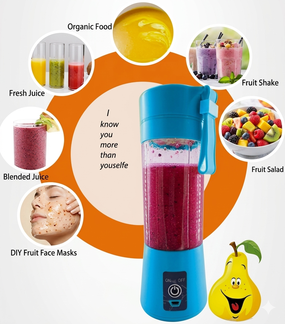 Portable Mini 6 blade Juicer blender